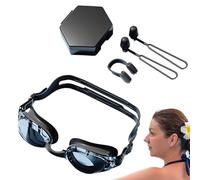 Lunettes De Natation Anti-Buée | Pince Nez Bouchons D'Oreilles Masque Set Adulte | Équipement Apprendre À Nager Sangle Réglable Vision Large Pour Femmes Hommes Piscine Mer Lac Plage Centre Fitness