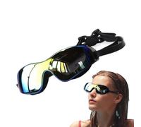 Lunettes de natation anti-buée pour hommes - Lunettes de natation anti-ébullition - Silicone Clear Vision Goggles de plongée réglables | Verres de protection complète, bonnets de piscine pour
