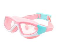 Lunettes de natation anti-UV pour enfants - Lunettes de natation réglables en silicone avec bouchons d'oreille pour garçons et filles - Accessoires de brouillard pour sports nautiques