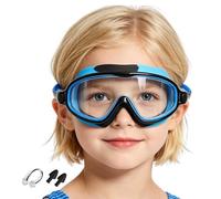 Lunettes de natation antibuée, Vue panoramique, joints étanches, pince-nez et bouchons d'oreilles pour garçons, Lunettes de natation, Étanche garçons filles anti-buée grand angle filles piscin