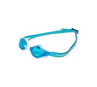 Arena Lunettes de natation Python Racing – Anti-buée/miroir, sangle double, bleu/ciel blanc