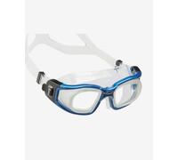 Lunettes de natation Cressi Galileo Glass blanc bleu avec verres transparents