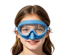 Lunettes de Natation Enfant avec Bouchon de Nez 180° Grand Angle Anti-Buée