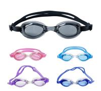 Lunettes de natation haute définition imperméables pour adultes unisexes avec bouchons d'oreilles imperméables, sangle réglable, ajustement doux autour des yeux, conception monobloc étanche, verres ré