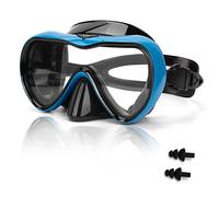 Lunettes de natation, lunettes de plongée anti-buée avec cache-nez, masque de plongée en silicone anti-fuite pour adulte, masque de plongée en verre trempé HD à 180 degrés pour masque de plongée avec