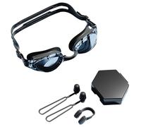 Lunettes De Natation,Pince Nez Bouchons D'Oreilles Masque Set Adulte | Équipement Apprendre À Nager Sangle Réglable Vision Large Pour Femmes Hommes Piscine Mer Lac Plage Centre Fitness