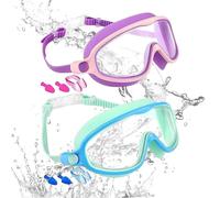 Lunettes de natation pour avec vision large et protection UV | Lunettes anti-buée avec clip nasal et protection UV pour à la plage, à la piscine, en été