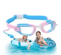Lunettes de natation pour enfant de 8 à 12, lunettes de natation anti-buée, avec bouchons d'oreilles, lunettes de natation, lunettes de natation pour filles, piscine