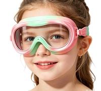 Lunettes De Natation Pour Enfant | Masque de piscine vision large anti-buée avec bouchons d'oreilles | Lunettes natation fille avec sangle réglable | pour de 3 à 14 ans extérieur été rivière lac parc