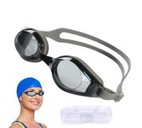 Lunettes de natation réglables anti-buée pour femme - Haute définition - Lunettes de natation anti-reflet avec protection complète des yeux pour étangs, plages, piscine