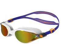 Speedo Unisex V-Class Vue Swimming Goggles | Swim | Eyewear, True Navy/Dragonfire Orange/Sapphire Violet, One Size
