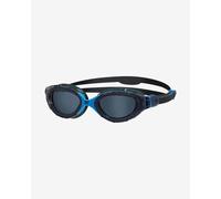 Lunettes de natation Zoggs Predator Flex noir bleu avec verres miroir gris