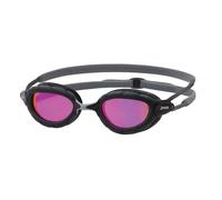 Zoggs Lunettes de natation Predator Titanium – noir/gris – verres à effet miroir rose – M