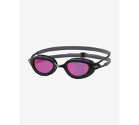 Lunettes de natation Zoggs Predator Titanium noir gris avec verres à effet miroir rose - M