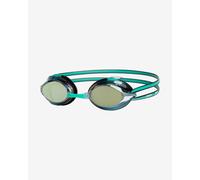 Lunettes de natation Zoggs Racer Titanium bleu turquoise noir avec verres miroir vert