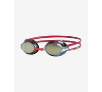 Lunettes de natation Zoggs Racer Titanium rouge noir avec verres à effet miroir gris