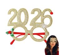 Lunettes de Noël - Accessoires de lunettes 2026 - Lunettes de déguisement festives | Pour hôte, fête, bureau, dîner, chants de Noël, chanter en famille, réunion, thèmes événements, fête, déménagement