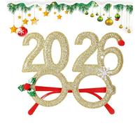 Lunettes de Noël amusantes pour adultes | Accessoires de boîte photo 2026 - Lunettes de déguisement festives pour, adolescents, adultes, bureau, dîner, chanter des chants de Noël, événement à