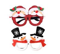 Lunettes De Noël Pour Enfants, 2 Pièces, Costume, Cadre Cadeau Pour Garçons Et Filles, Décoration De Fête, Cosplay, Jouet Mignon, Léger, Père Noël, Bonhomme De Neige, Maison