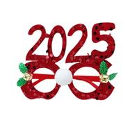 Lunettes de Nouvel An 2025 à paillettes brillantes, accessoires de célébration de Noël, lunettes de Noël pour remplir des sacs cadeaux, lunettes de Noël