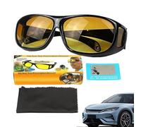 Lunettes de nuit anti-éblouissement - Lunettes de vision ergonomiques, protection coupe-vent | Assistant pour la clarté dans des conditions de faible luminosité, minimise la réflexion, la brume, la