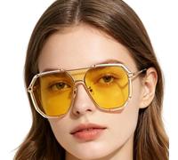 Lunettes De Oversize Pour Femmes Monture Carrée Double Pont De Style