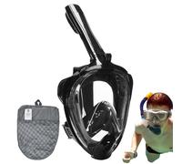 Lunettes de plongée avec tuba, lunettes de natation avec vue panoramique à 180°, anti-buée, anti-fuite, lunettes de natation à visage complet pour plongée