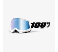 LUNETTES DE PROTECTION 100 POUR CENT MODÈLE STRATA 2 BLANC MIROIR ARGENT COULEUR