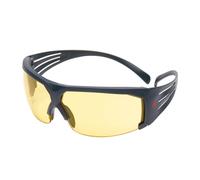 Lunettes de protection 3M SecureFit 600, branches grises, traitement anti-buée/anti-rayures Scotchgard (K&N), écran jaune, SF603SGAF-EU x20 morceau