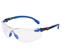Lunettes de protection 3M Solus 1000, branches bleues/noires, traitement anti-buée/anti-rayures Scotchgard (K&N), écran transparent, S1101SGAF-EU x1 morceau