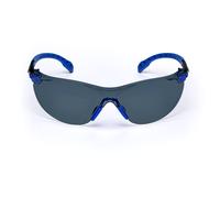 Lunettes de protection 3M Solus 1000, branches bleues/noires, traitement anti-buée/anti-rayures Scotchgard (K&N), écran gris, S1102SGAF-EU x20 morceau