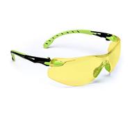 Lunettes de protection 3M Solus 1000, branches vertes/noires, traitement antibuée/antirayures Scotchgard (K&N), écran jaune, S1203SGAF-EU x1 morceau