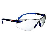 Lunettes de protection 3M Solus 1000, monture bleue/noire, traitement antibuée/antirayures Scotchgard (K&N), écran gris clair pour l'intérieur/l'extérieur, S1107SGAF-EU x20 morceau