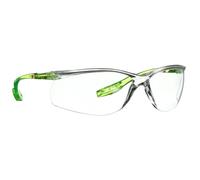 Lunettes de protection 3M Solus série CCS, branches vert citron, traitement antibuée/antirayures Scotchgard (K & N), oculaires transparents, SCCS01SGAF-GRN-EU x20 morceau