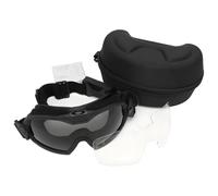 Lunettes de Protection Airsoft Armed avec Ventilateur et étui, Lunettes de tir réglables 3 Vitesses, Verres Transparents Inclus, résistantes au Vent et au Sable pour Jeux CS en Plein air