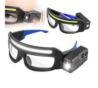 Lunettes De Protection Antibuée À LED 5 Modes, Lunettes De Sécurité Avec Éclairage, Lunettes De Travail Rechargeables, Pour La Construction, Les Laboratoires, La Réparation Automobile(Blue)