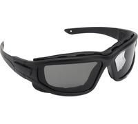 Lunettes de protection antibuée Lentille double couche Résistant aux rayures Résistant à l'impact Protection des yeux anti-UV Lunettes détachables avec sangle Noir