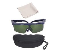 Lunettes de protection des yeux en fibre optique lunettes PC lentille verte cadre bleu pour la prévention