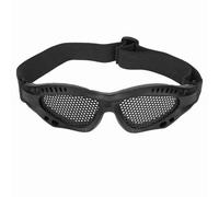 Demeras Lunettes de protection en métal Airsoft Lunettes de protection en métal pour jeu CS avec sangle réglable noir[Noir]
