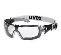 Uvex Lunettes de sécurité Pheos Guard - Supravision Extreme - Transparent/Noir-Gris - anti-buée - pour Homme/Femme