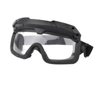 Lunettes de Protection Tactiques Antibuée à 2 Modes, Équipement de Chasse Airsoft Paintball Fixation Rapide Sur Rail D'Aile de Casque(Black)