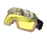 Lunettes de Protection Tactiques AntibuéE à 2 Modes pour Airsoft, Randonnée Paintball Chasse(Cp-Yellow)