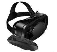 Lunettes de réalité virtuelle, casque réglable avec contrôleur pour une expérience 3D immersive, protection des yeux, casque de réalité virtuelle mobile (noir)