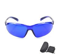 Lunettes de recherche de balles avec verres teintés bleus pour parcours - Livrées avec étui de protection à fermeture éclair et chiffon de nettoyage - Lunettes de soleil de sport pour homme et femme