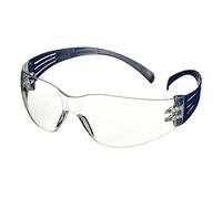 Lunettes de protection 3M SecureFit 100, branches bleues, traitement anti-rayures/antibuée, écran incolore, SF101AF-BLU x1 morceau