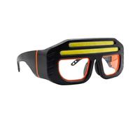 Lunettes de sécurité avec lumière - 9 x 9 x 19 cm - Rechargeable - Lampe frontale réglable avec détecteur de mouvement - Lunettes de sécurité - Pour la construction, le travail du bois, le travail des