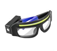 Lunettes de sécurité LED rechargeables USB-C, phare COB 800 lm avec détecteur de mouvement, faisceau inclinable à 90°, étanchéité IPX4, lumière mains libres pour travail de nuit
