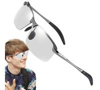 Lunettes de sécurité photochromiques protection UV400 anti-reflet polarisée | Lunettes de soleil intelligentes de transition pour réduire l'éblouissement - Lunettes de conduite - Équipement de cyclisme