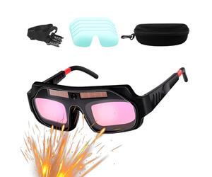 Lunettes de sécurité pour soudage - Antidérapant, occultants automatiques, anti-reflets, 5 pouces, PC occultant automatique | Lunettes de soudage solaire en ABS - Protection pour feuille prot