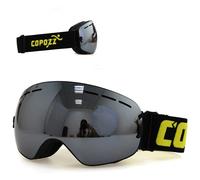 Lunettes De Ski Double Couches Uv400 Anti-Buée Grand Masque Lunettes Pour Ski Snowboard, Lense Argent